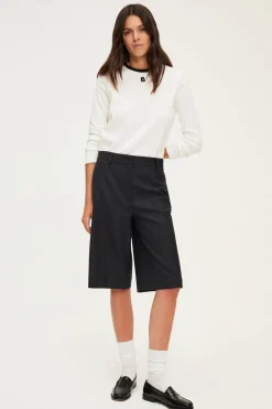 Pablo Bermuda en laine mélangée - NADINE Noir Flash Sale