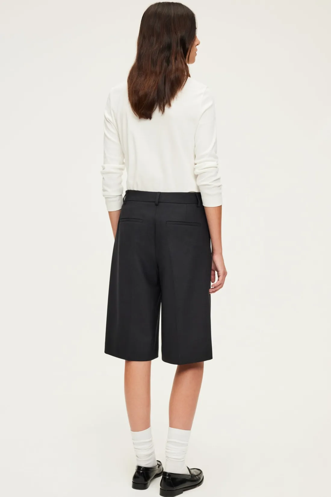 Pablo Bermuda en laine mélangée - NADINE Noir Flash Sale