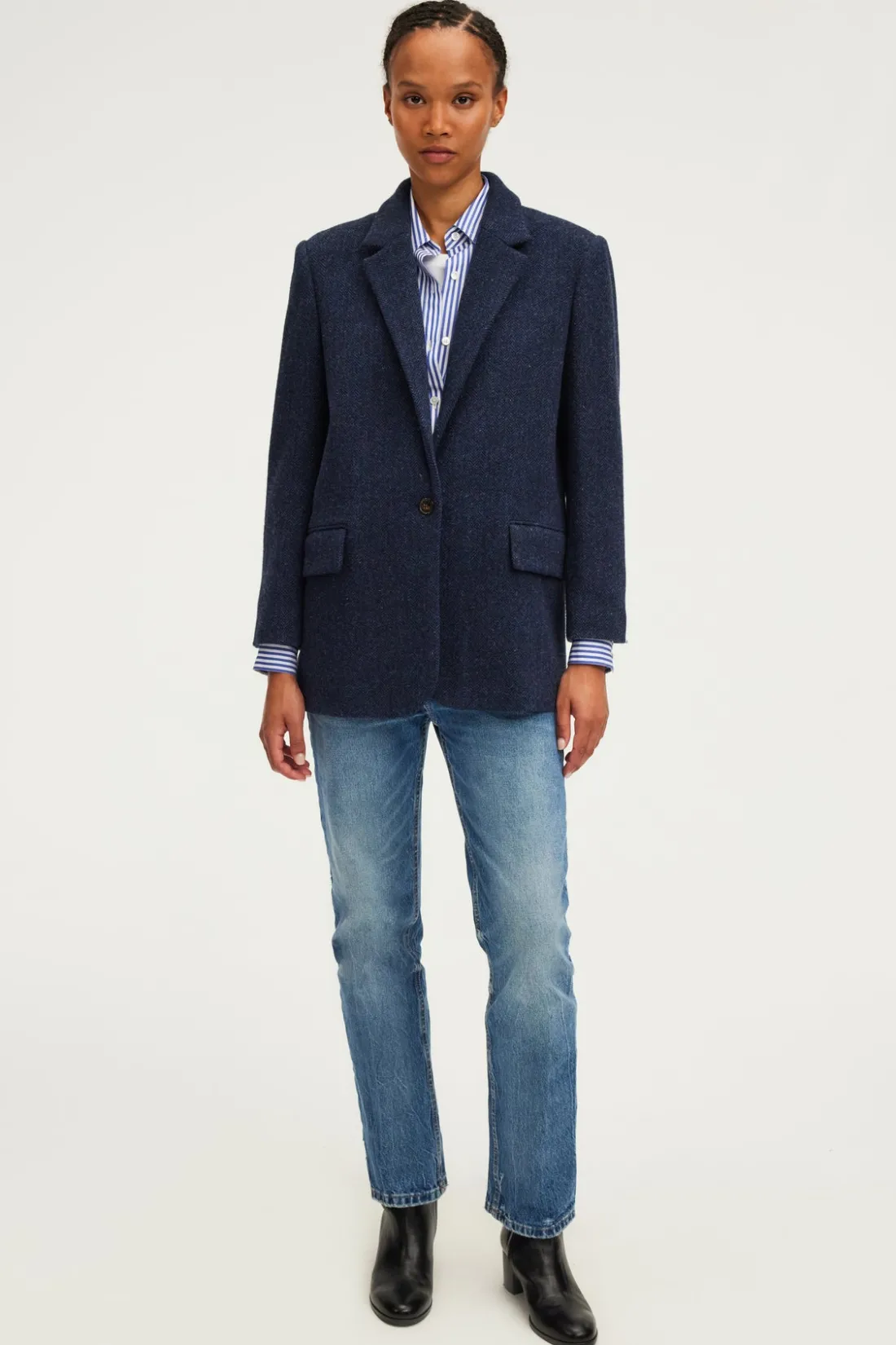 Pablo Blazer à chevrons - MARIWENNE Marine Cheap