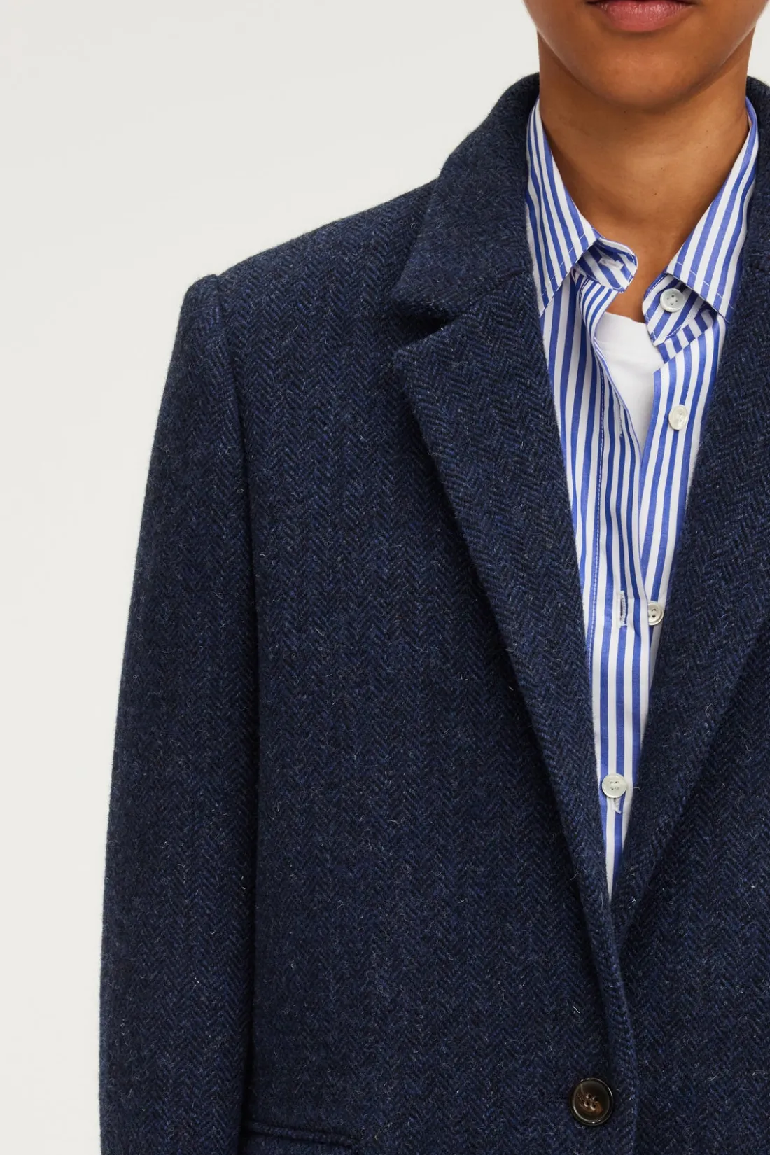 Pablo Blazer à chevrons - MARIWENNE Marine Cheap