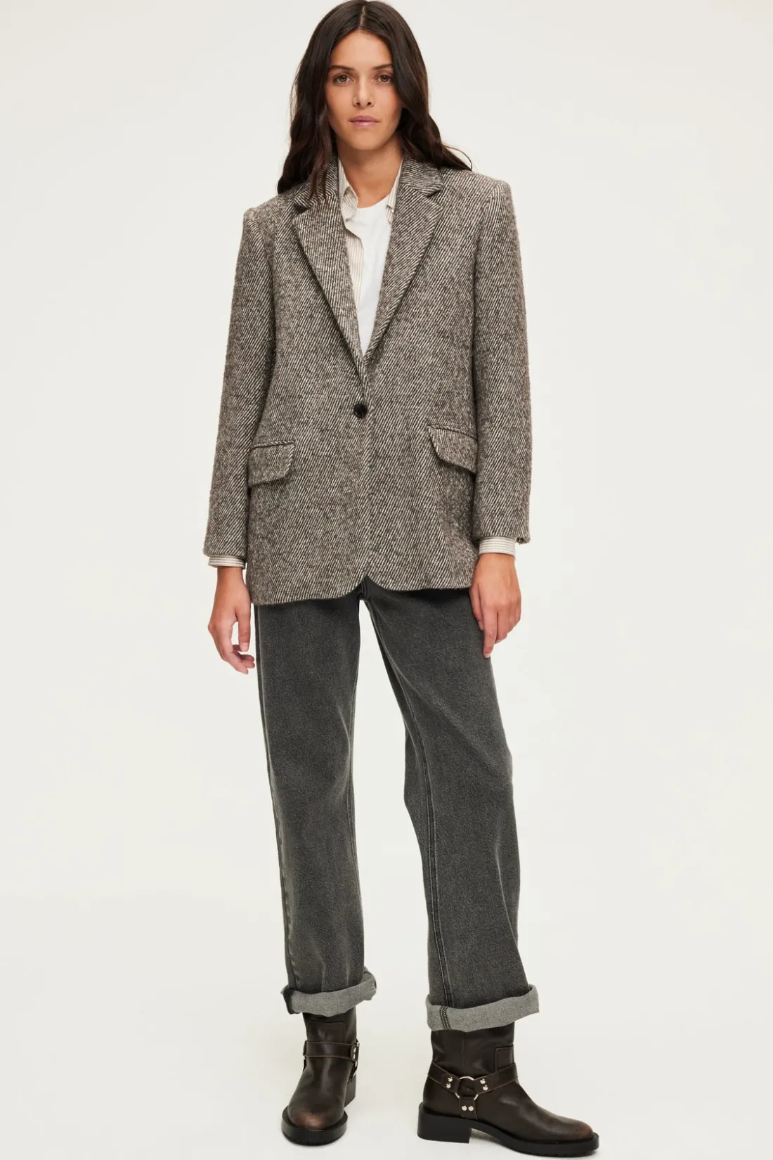 Pablo Blazer à rayures obliques - MAZARINE Cigare Fashion