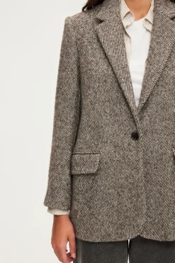 Pablo Blazer à rayures obliques - MAZARINE Cigare Fashion