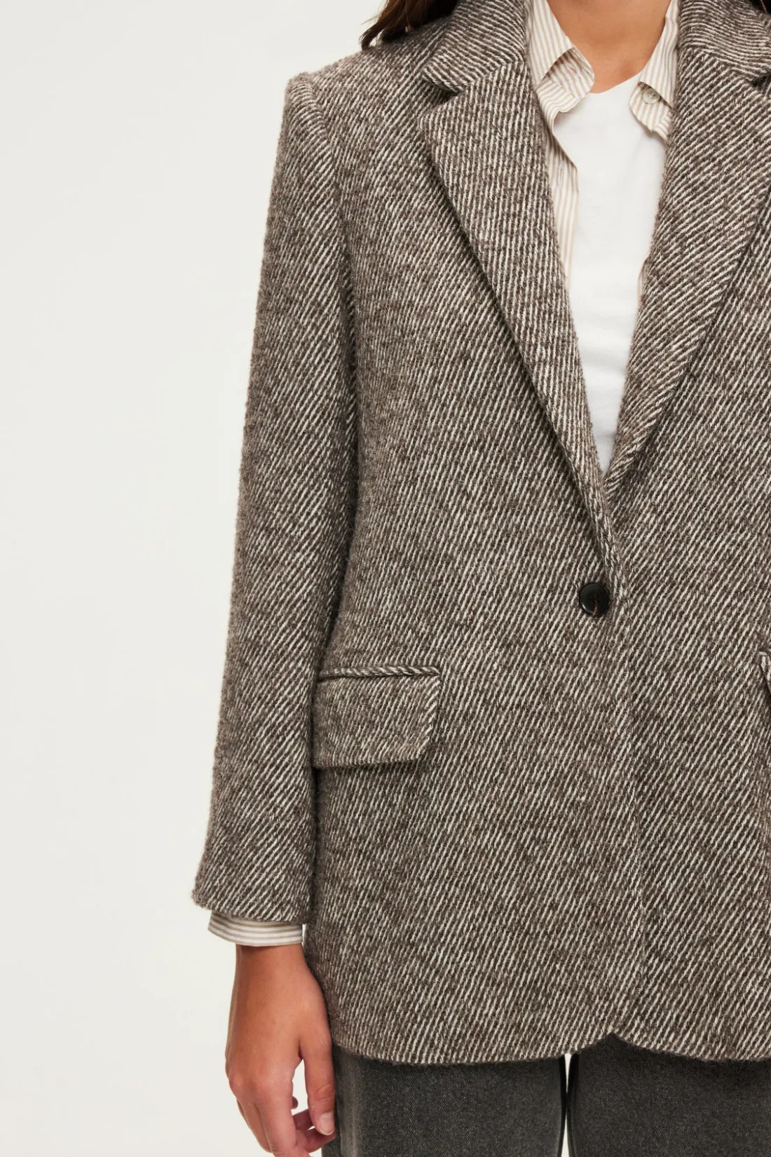 Pablo Blazer à rayures obliques - MAZARINE Cigare Fashion