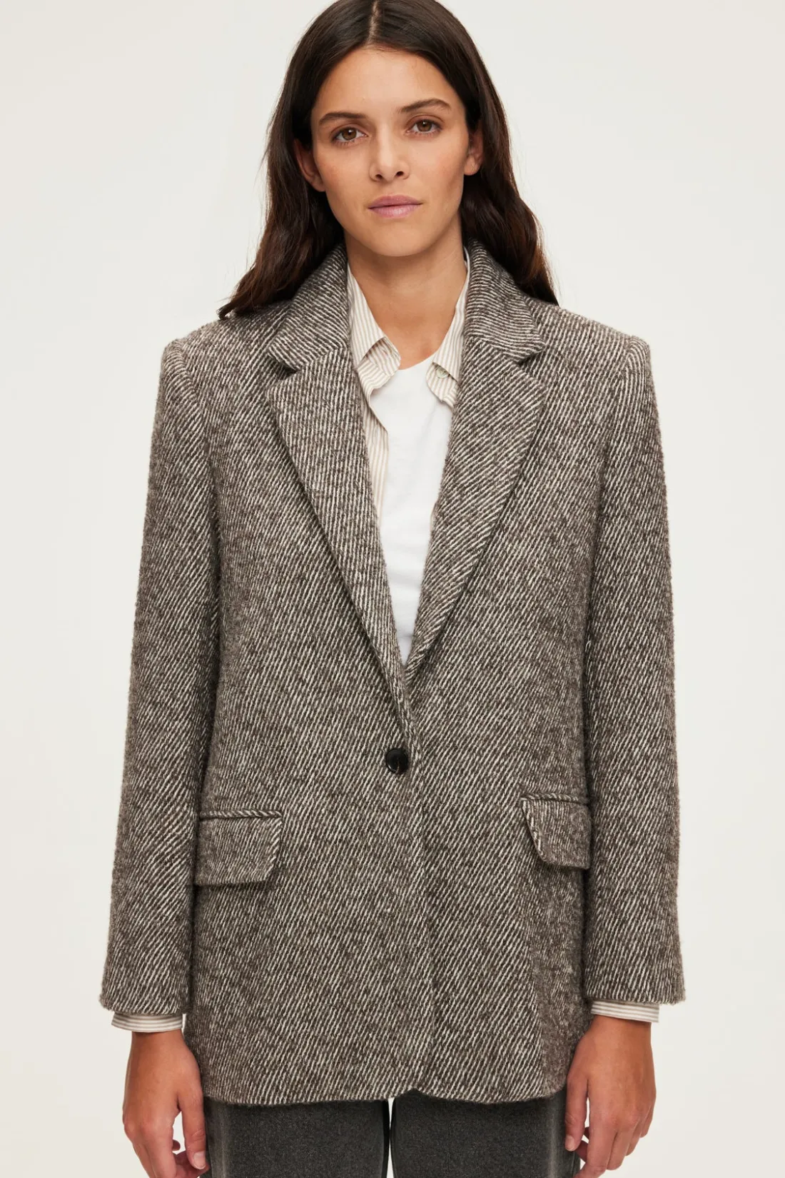 Pablo Blazer à rayures obliques - MAZARINE Cigare Fashion