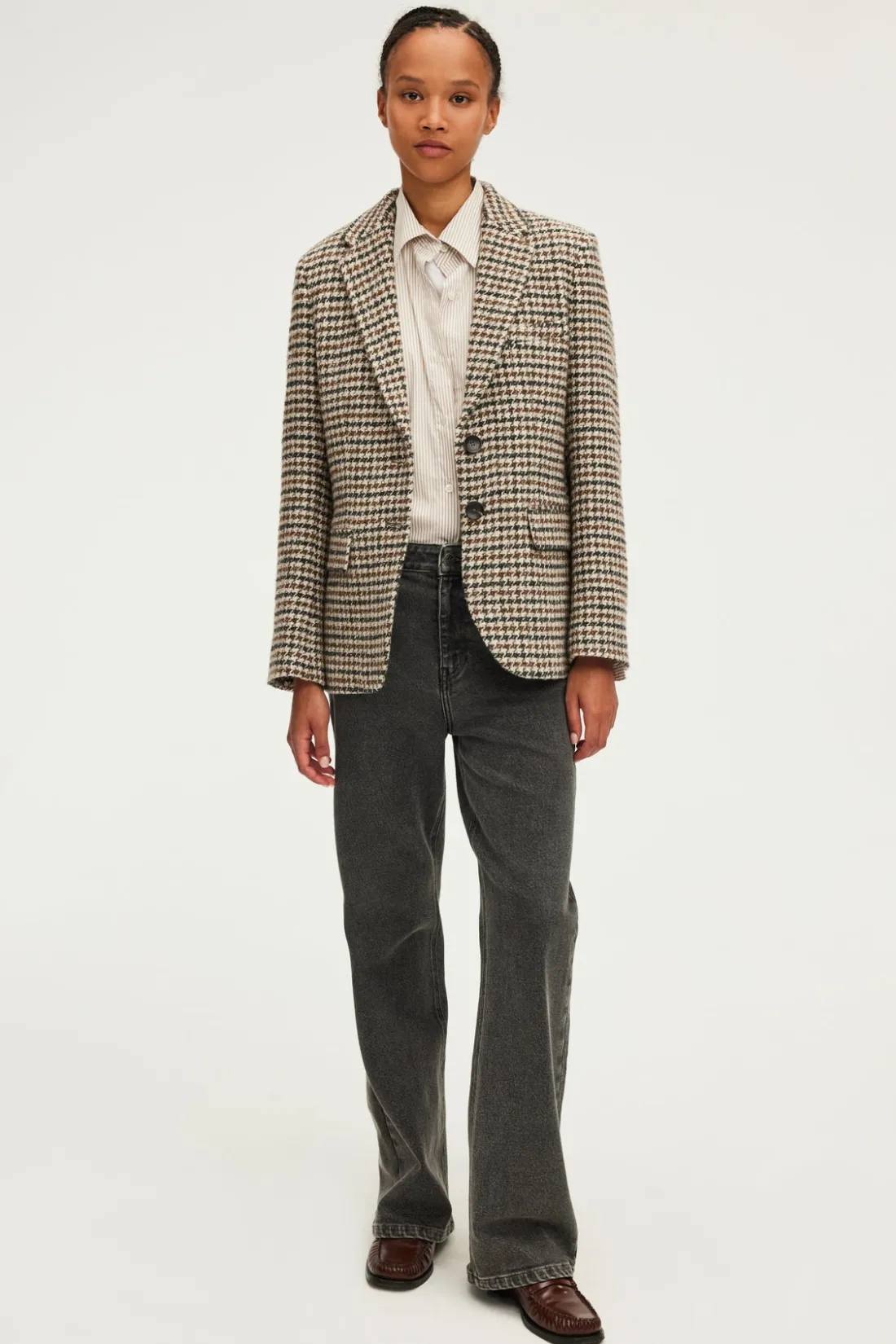 Pablo Blazer Pied de Poule - MARLOW Sable Fashion