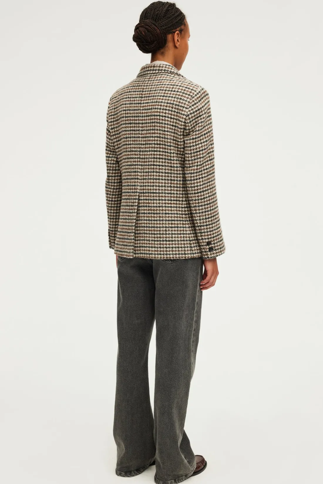 Pablo Blazer Pied de Poule - MARLOW Sable Fashion