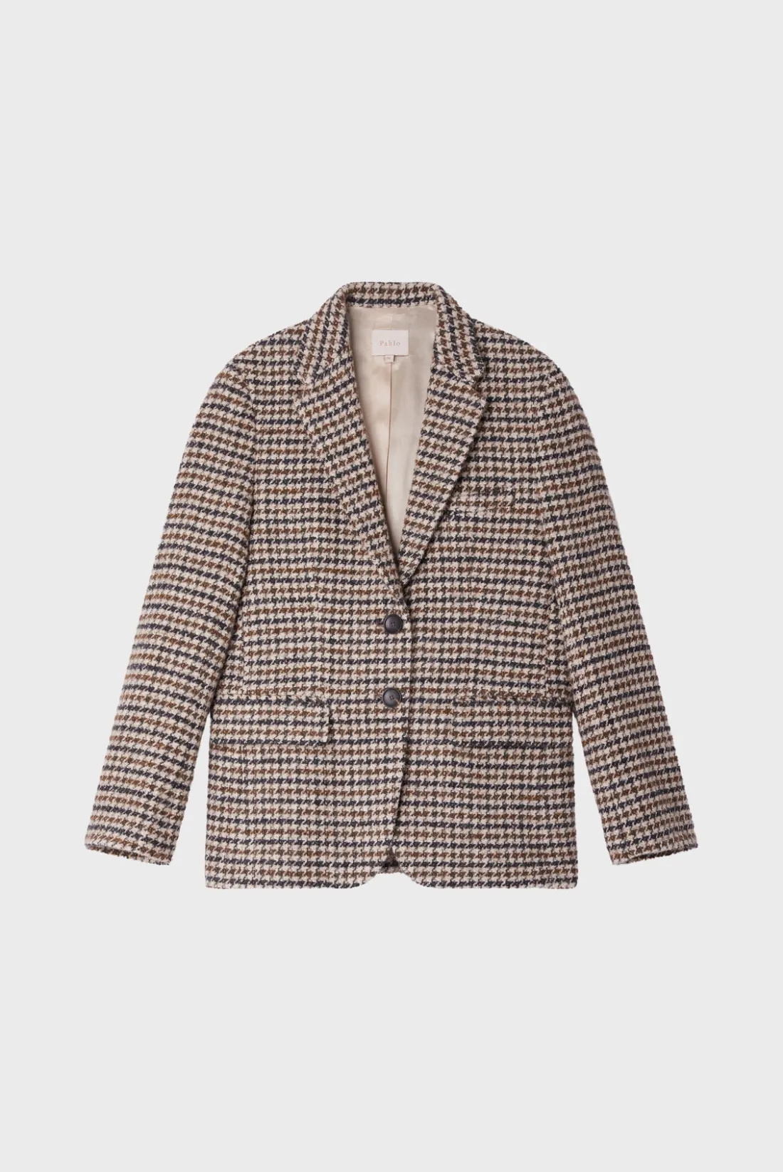 Pablo Blazer Pied de Poule - MARLOW Sable Fashion