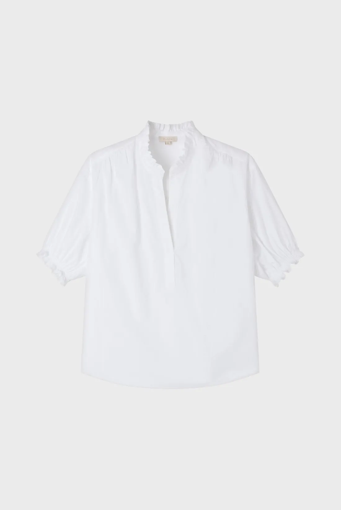 Pablo Blouse en coton à col montant OpticWhite Hot