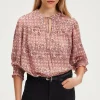 Pablo Blouse en mousseline fleurie - BELPHERA Nude Cheap