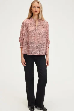 Pablo Blouse en mousseline fleurie - BELPHERA Nude Cheap