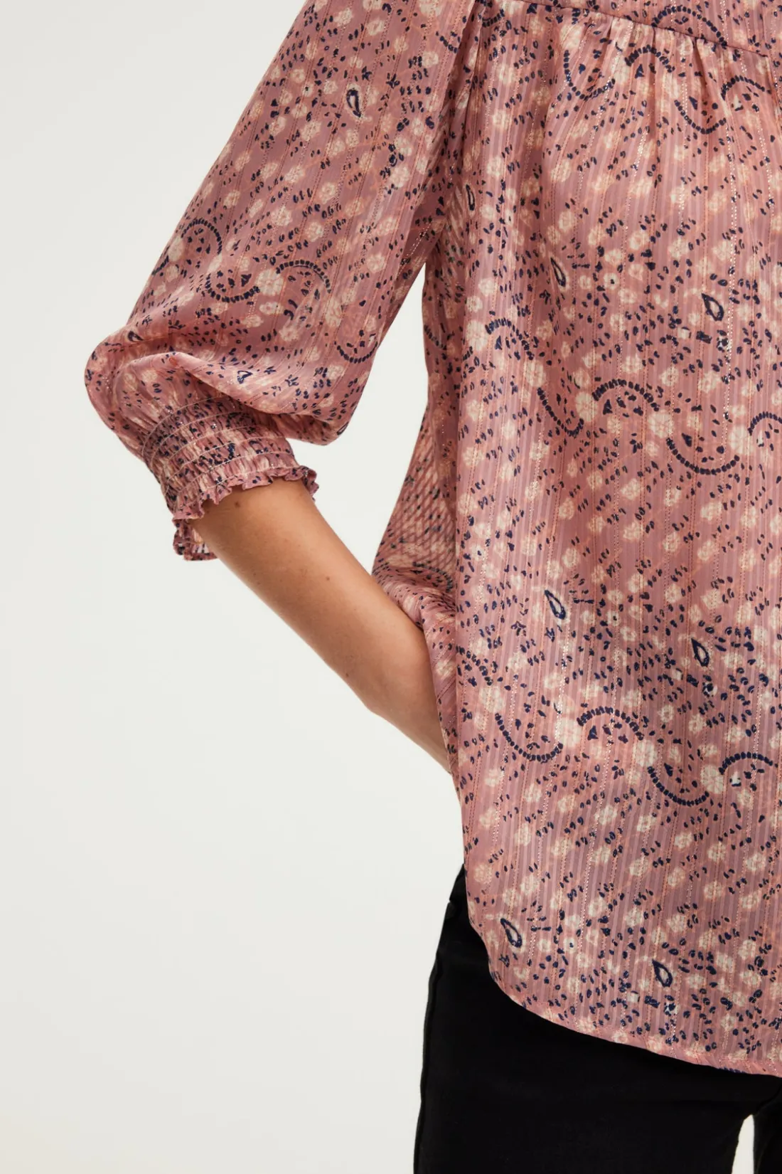 Pablo Blouse en mousseline fleurie - BELPHERA Nude Cheap