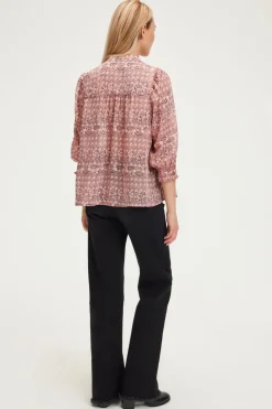 Pablo Blouse en mousseline fleurie - BELPHERA Nude Cheap