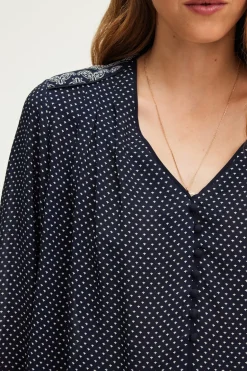Pablo Blouse fluide imprimée - BELYS Marine Sale