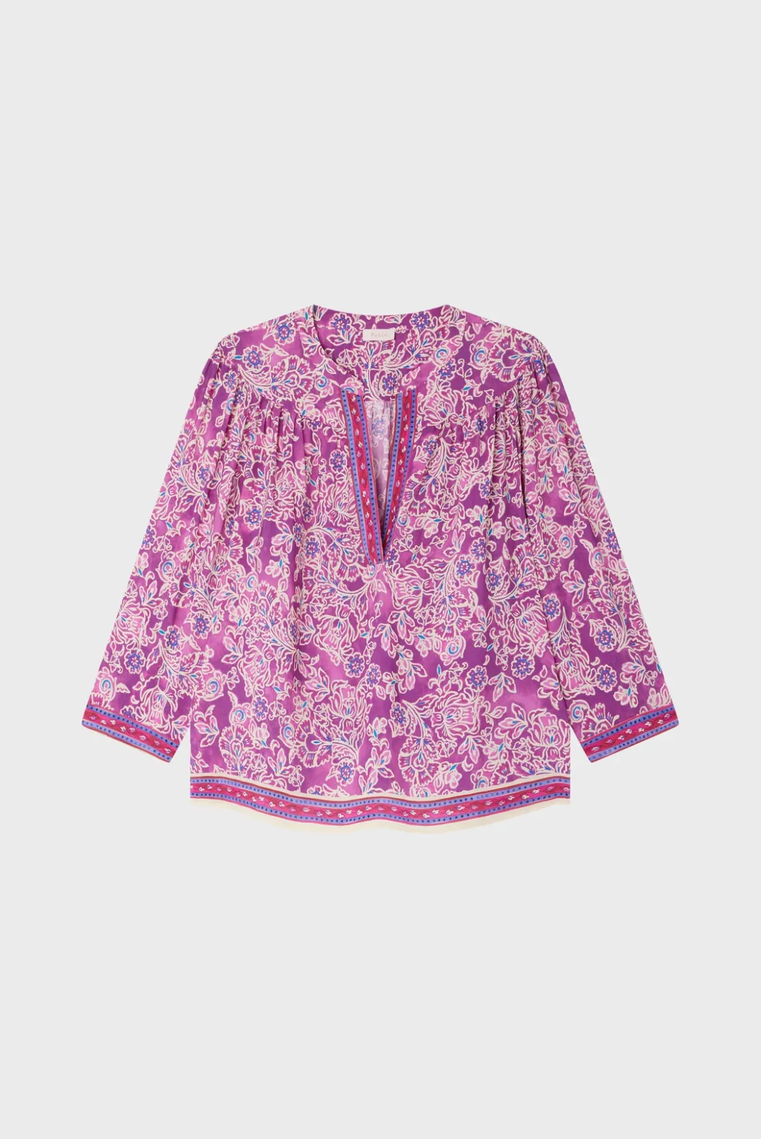 Pablo Blouse fluide imprimée – BERNADINE Fuchsia Discount