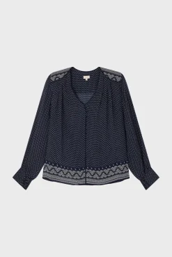 Pablo Blouse fluide imprimée - BELYS Marine Sale