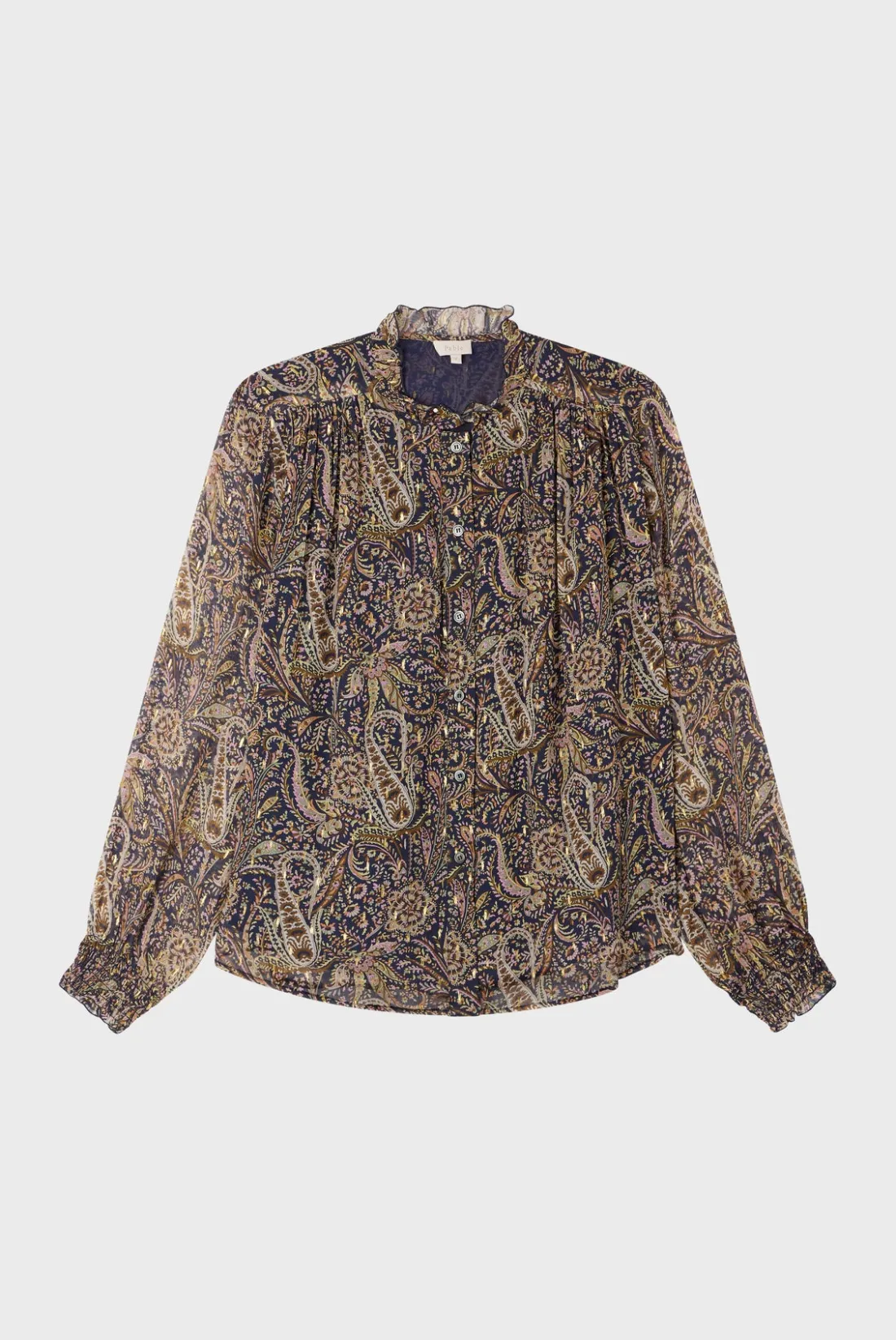 Pablo Blouse imprimé cachemire et lurex - BALBINE Marine Cheap