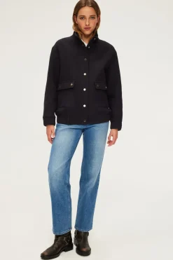 Pablo Blouson à col montant en laine - MATTEA Marine Clearance