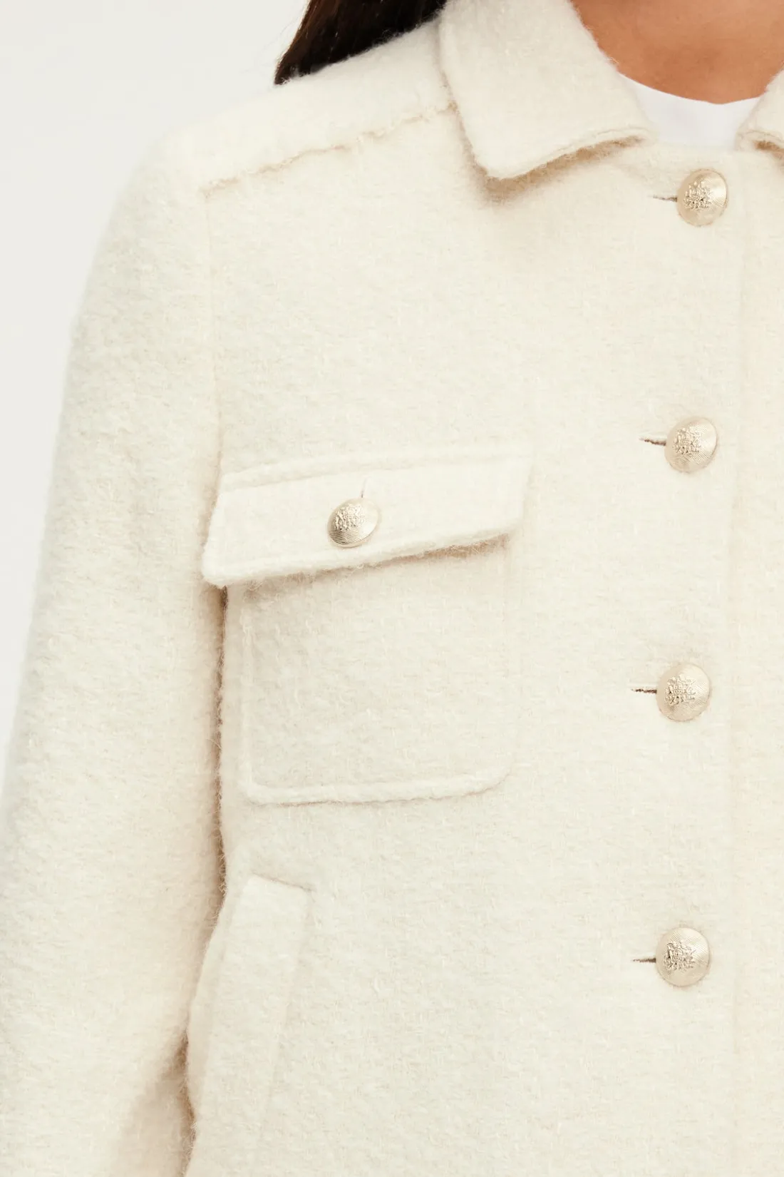 Pablo Blouson court en tweed - MARGUERITE Ecru Outlet