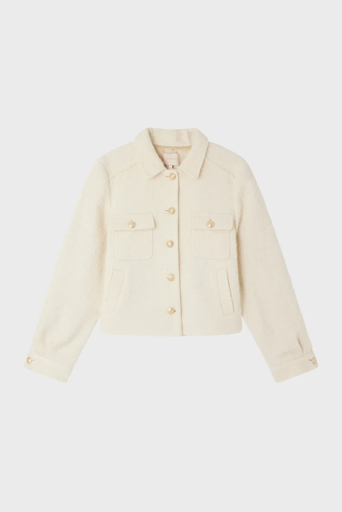 Pablo Blouson court en tweed - MARGUERITE Ecru Outlet