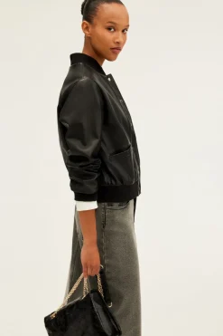 Pablo Blouson en cuir d'agneau - BESS Noir Shop