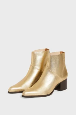 Pablo Boots dées à talon en cuir - AXEL Or Fashion