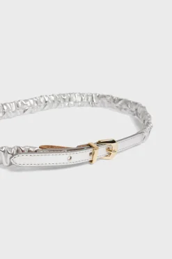 Pablo Ceinture en cuir élastiqué - DEVI Argent Outlet