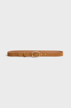 Pablo Ceinture en cuir velours - ROMA Camel Best