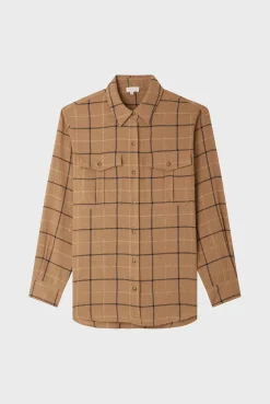 Pablo Chemise à carreaux et lurex - BEGONIE Caramel Online