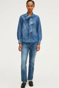 Pablo Chemise en jean et col lavallière - BRYONY Jeans Store