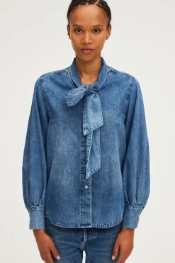 Pablo Chemise en jean et col lavallière - BRYONY Jeans Store