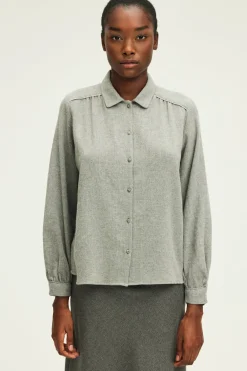 Pablo Chemise en laine mélangée - BERMA GrisChiné Cheap