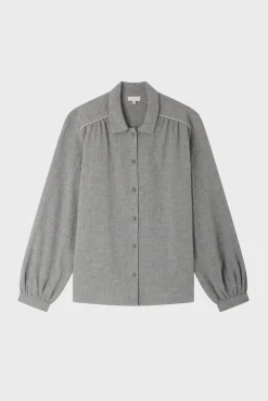 Pablo Chemise en laine mélangée - BERMA GrisChiné Cheap