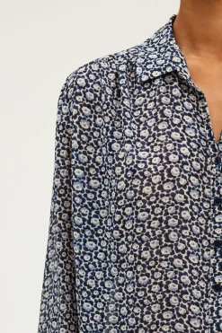 Pablo Chemise en mousseline fleurie - BRAILLE Indigo Discount