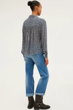 Pablo Chemise en mousseline fleurie - BRAILLE Indigo Discount