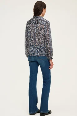 Pablo Chemise en mousseline fleurie - BELODIE Encre Sale