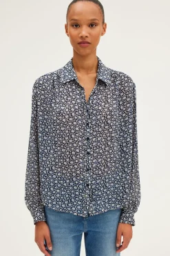Pablo Chemise en mousseline fleurie - BRAILLE Indigo Discount