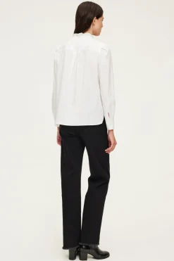 Pablo Chemise en popeline de coton et volants - CALLISTO Blanc Online