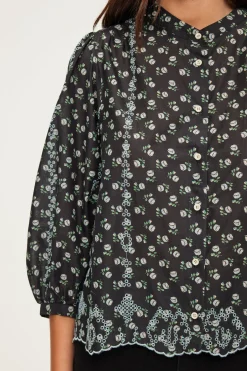 Pablo Chemise imprimée brodée en coton - BABI Noir Store