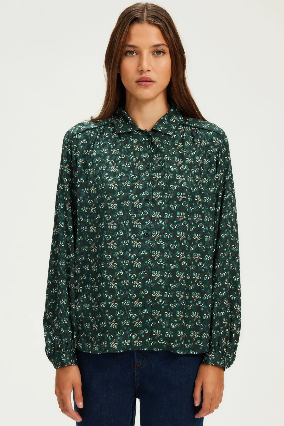 Pablo Chemise imprimée et jacquard - BERNY Vert Online
