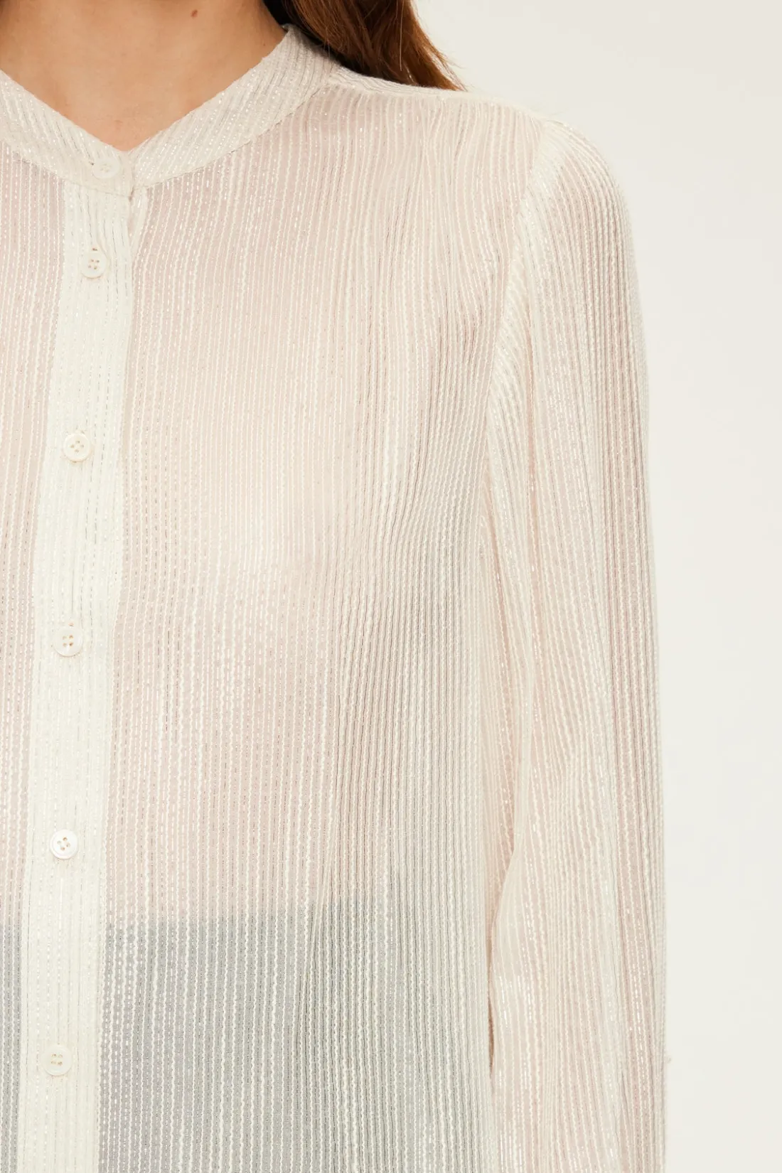 Pablo Chemise légère à lurex - BELMINA Ecru Cheap