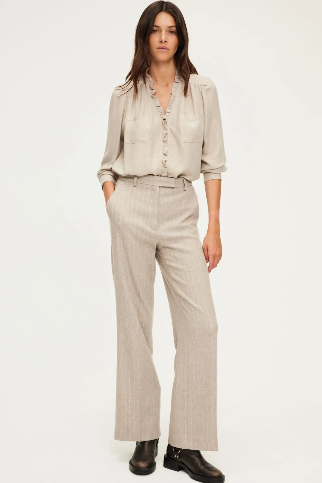 Pablo Chemise lurex à volants - BERWYN Beigerosé Best Sale