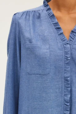 Pablo Chemise lurex à volants - BERWYN Nuage Clearance