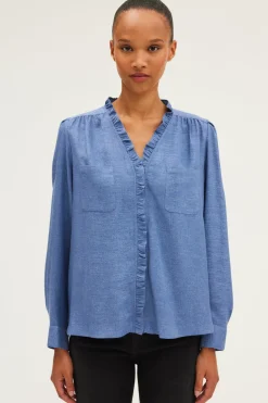 Pablo Chemise lurex à volants - BERWYN Nuage Clearance