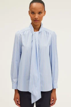 Pablo Chemise rayée à col lavallière - BAGATELLE Nuage New