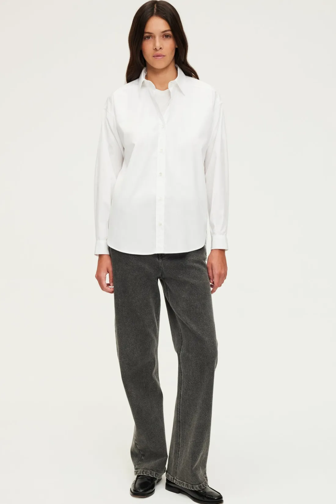 Pablo Chemise unie en coton - ANNABELLE Blanc Cheap