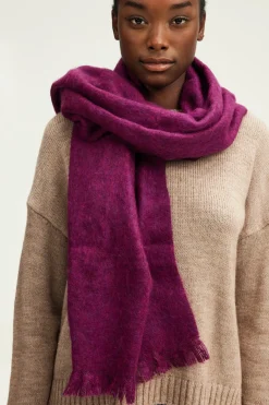 Pablo Echarpe unie en mohair mélangé - DELILA Lipstick Best Sale