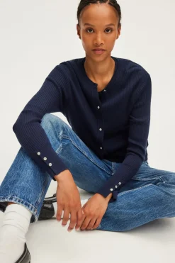 Pablo Gilet à côtes et strass - JAZIA Marine Flash Sale