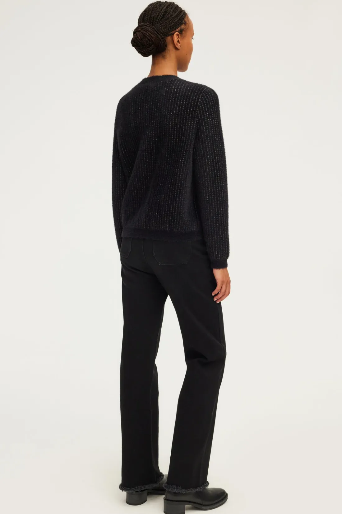 Pablo Gilet chenille et lurex - JACINTHA Noir Sale