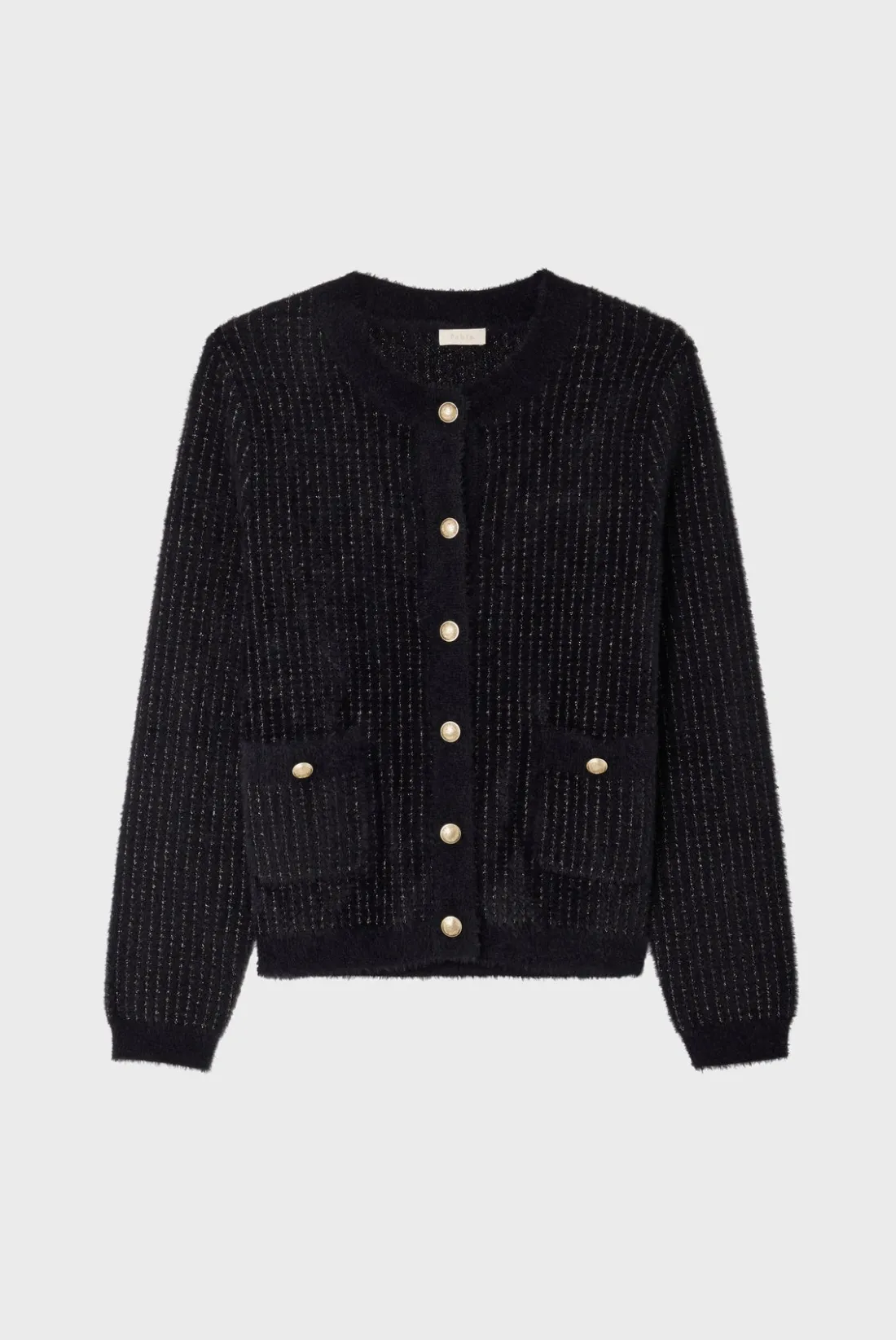 Pablo Gilet chenille et lurex - JACINTHA Noir Sale