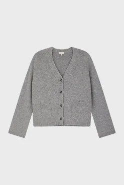 Pablo Gilet gris chiné à col V - JOZIE GrisChiné Clearance